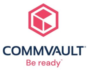 Logo commvault, outil de sauvegarde des données Cloud Google Workplace,